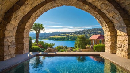 view from the pool