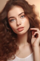 A woman with long brown hair and a tan complexion. She is wearing a white shirt and has a smile on her face