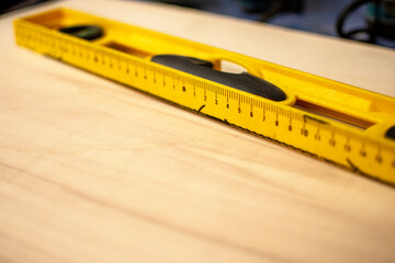 WOODEN BOARD AND LEVEL