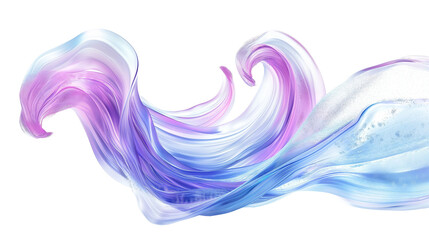 smoke on 3d crystal glass holographic effect isolated on transparent background 