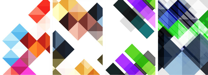 Square abstract poster set. Vector Illustration For Wallpaper, Banner, Background, Card, Book Illustration, landing page