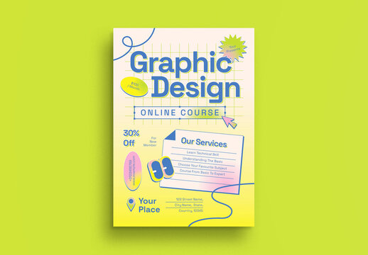 Green Vintage Rugby League Flyer Layout