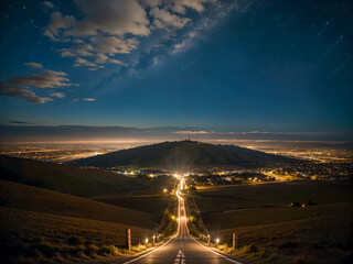 sunrise over the city