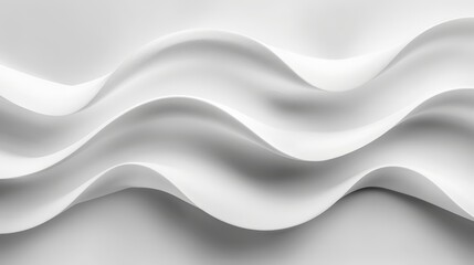 Obraz premium A white wavy background featuring waves at the top and bottom
