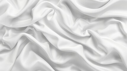 Fototapeta premium A tight shot of a white fabric showcases an intricate, wavy design in its center Its soft texture makes it an excellent candidate for wallpaper or background use