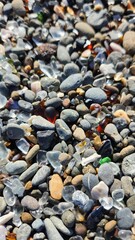 Glass Rock beach in Fort Bragg Ca 1 - bright glass rocks mixed into the sand at a California coast. Unique. Jewels.