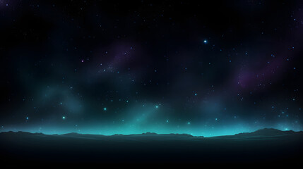 Obraz premium Digital dark green glitter starry sky abstract graphic poster background