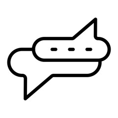 Conversation Vector Line Icon Design