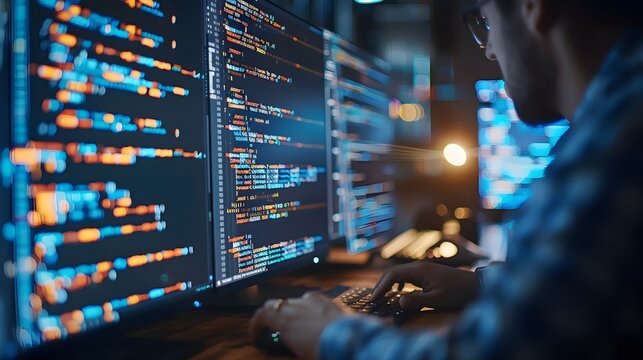 Programmer Automating Website Functions with Scripting