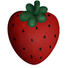 Obraz premium red strawberry isolated on white