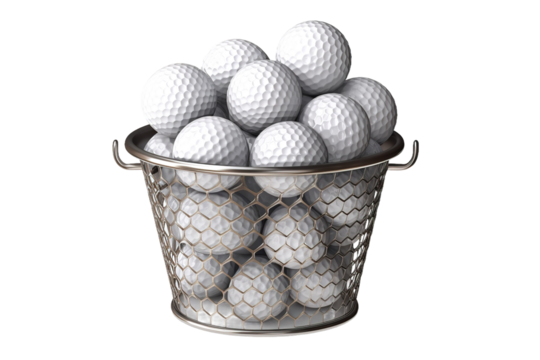 Cascade of Golfing Dreams on White or PNG Transparent Background. - Powered by Adobe
