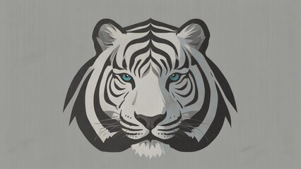 Obraz premium Icon logo tiger head vector