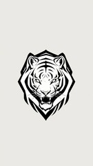 Icon logo tiger head vector