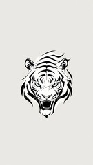 Icon logo tiger head vector