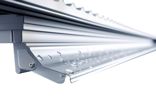 Glinting Glimmers: A Close-Up of a Windows Metal Frame on White or PNG Transparent Background.