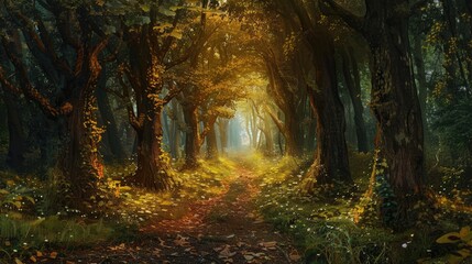 Naklejka premium Stroll through the forest