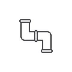 Plumbing pipe line icon