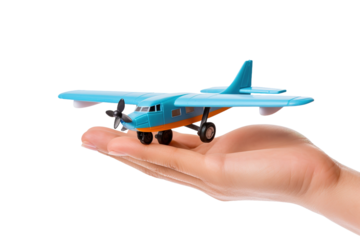 Flying Dreams in Hand on White or PNG Transparent Background.