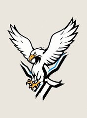 Obraz premium Icon logo eagle head vector