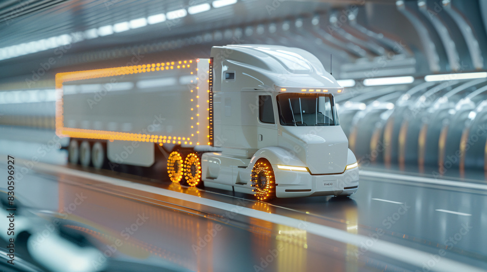 Poster ai in logistics with predictive maintenance and optimized routing
