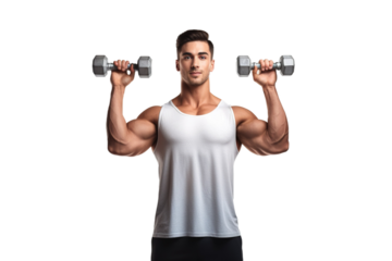 The Daring Dumbbell Dance on White or PNG Transparent Background.