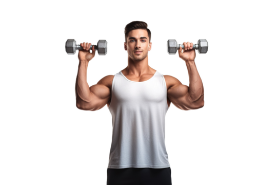 The Daring Dumbbell Dance on White or PNG Transparent Background. - Powered by Adobe
