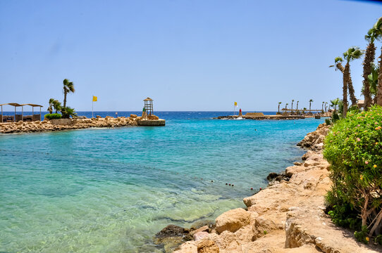 Paradise beach on the Red Sea in Egypt