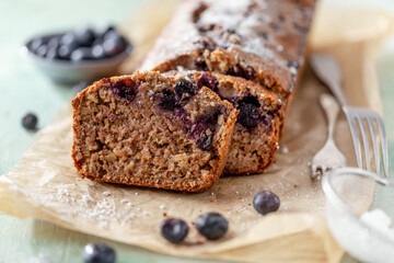 Tasty homemade sweet cake with berries