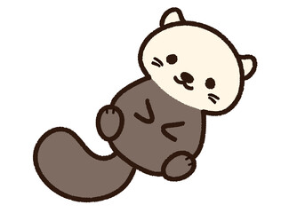 かわいいラッコのキャラクター