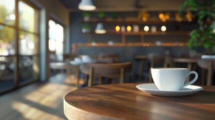 落ち着いたカフェ店内の席