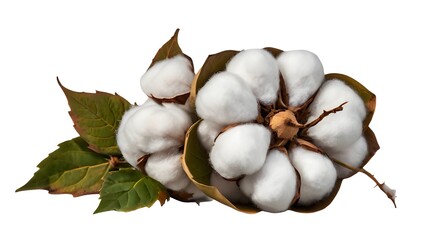 set of cotton isolated on transparent background cutout.