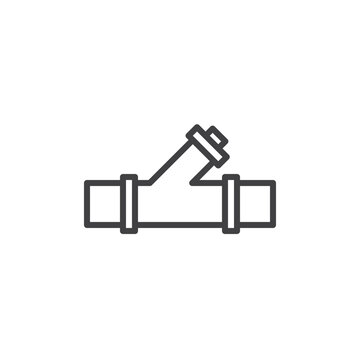Backflow preventer line icon