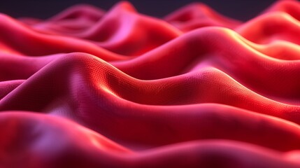 A close up of a red fabric with a shiny, smooth texture. - Powered by Adobe