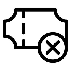 delete line icon vector illustration  isolated on white background