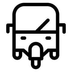 bajaj line icon vector illustration  isolated on white background