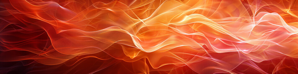 Obraz premium Abstract Digital Pattern Resembling a Thermal in Red and Orange