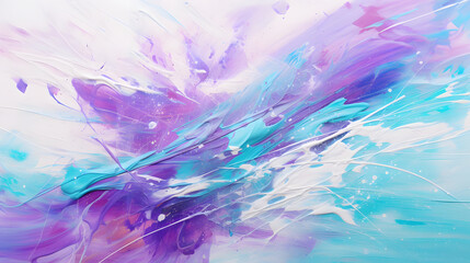 Digital blue purple oil painting flowing water abstract poster web background