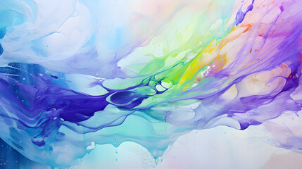 Digital blue purple oil painting flowing water abstract poster web background