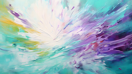 Digital blue purple oil painting flowing water abstract poster web background