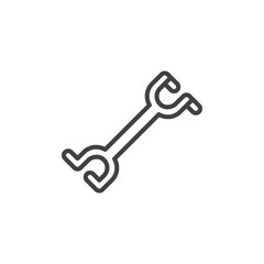 Water pump spanner line icon