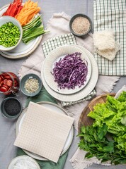 Sommerrollen, vietnamesische Küche, frisch vegan kochen
