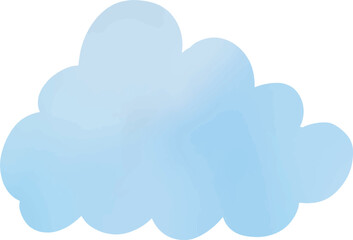 The blue clouds look soft and have big
