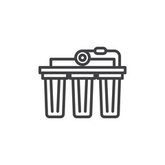 Home water filtration line icon