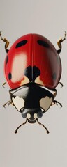 Fototapeta premium Floating ladybug blank mock-up