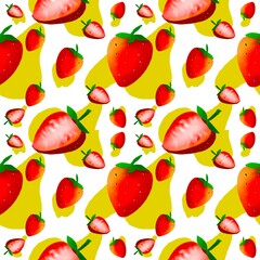 Strawberry seamless pattern 