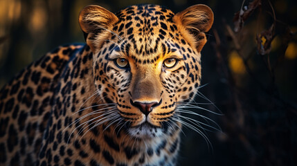 Portrait of leopard animal wildlife, Photo shot, Natural light day, Photo shot