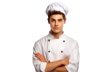 The Culinary Maestro Strikes a Pose on White or PNG Transparent Background.