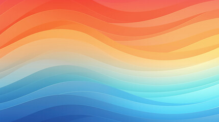 Obraz premium Warm and Cool Gradient Waves 