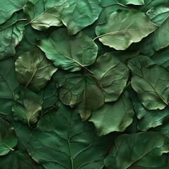 Stunning surface made of leaves with delicate veins and vibrant green color, realistic texture, high resolution, perfect for natureinspired designs
