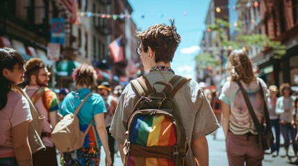 Obraz premium lgbtq people in streets.